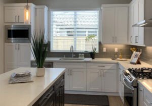 L-Shaped kitchen with island